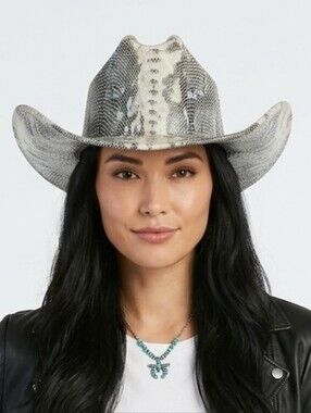 NWOT Faux Snakeskin Print  Cowboy/Cowgirl Hat (Adjustable)
